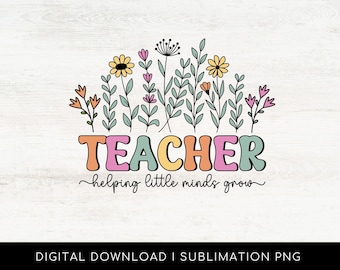 Docent Wildflowers, png, helpt Little Minds groeien (digitale download)