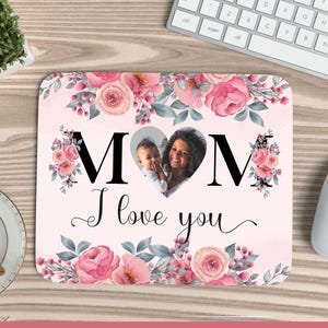 Alfombrilla de ratón con foto de mamá PNG, alfombrilla de ratón de sublimación, alfombrilla de ratón con marco de foto de corazón, alfombrilla de ratón con foto personalizada, regalo del día de la madre, descarga digital.