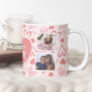 I Love You Mom Photo Mug PNG file, Mother Sublimation Digital Paper, Mom Transfer Wrap Mug Design, Mother&#39;s Day Gift Mug, Mom Custom Mug PNG