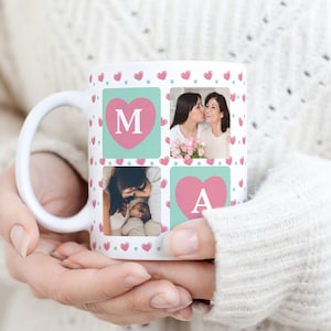 Archivo PNG de taza con foto de mamá, papel digital de sublimación con cuadrícula de foto de mamá, diseño de taza con envoltura de transferencia para mamá, taza de regalo para el día de la madre, taza PNG personalizada para mamá