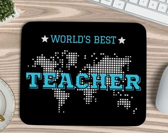 World Teacher Mousepad PNG, Sublimation Design (Digital Download)