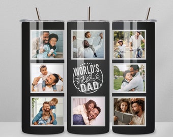 Dad Photo Tumbler Sublimation Design, 20oz Skinny Tumbler PNG (Digital Download)