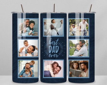 Dad Photo Tumbler Wrap, 20oz Sublimation PNG (Digital Download)