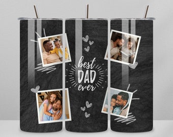 Dad Photo Tumbler Wrap, 20oz Sublimation PNG (Digital Download)