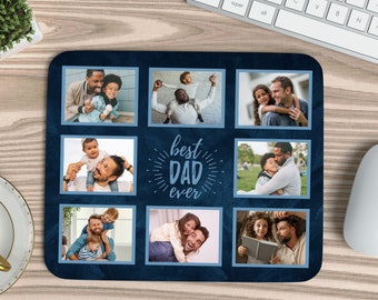 Custom Photo Collage Mousepad PNG, Dad Ever Sublimation (Digital Download)