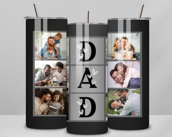 Dad Photo Tumbler Sublimation Design, 20oz Skinny Tumbler (Digital Download)