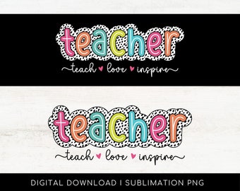 Professeur de dalmatien PNG, design scolaire par sublimation (téléchargement numérique)