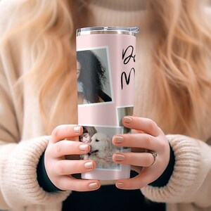 Dog Mom Photo Tumbler PNG Template, 20oz Skinny Tumbler Sublimation Design (Digital Download) image 6