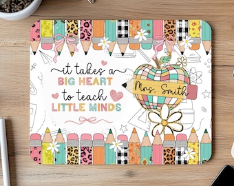 Teacher Appreciation Mousepad PNG Design, Pencil Apple Frame (Digital Download)