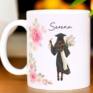 Black Girl Graduation Mug Template Add Your Name, Inspirational Words PNG Sublimation, Mug Wrap Transfers 11oz & 15oz, Custom Graduate Gift. image 3