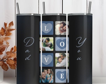 Dad Photo Tumbler PNG File, Sublimation Design (Digital Download)