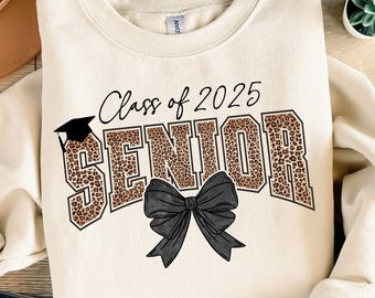 Retro Senior PNG, Leopard Graduation Design (Digital Download)