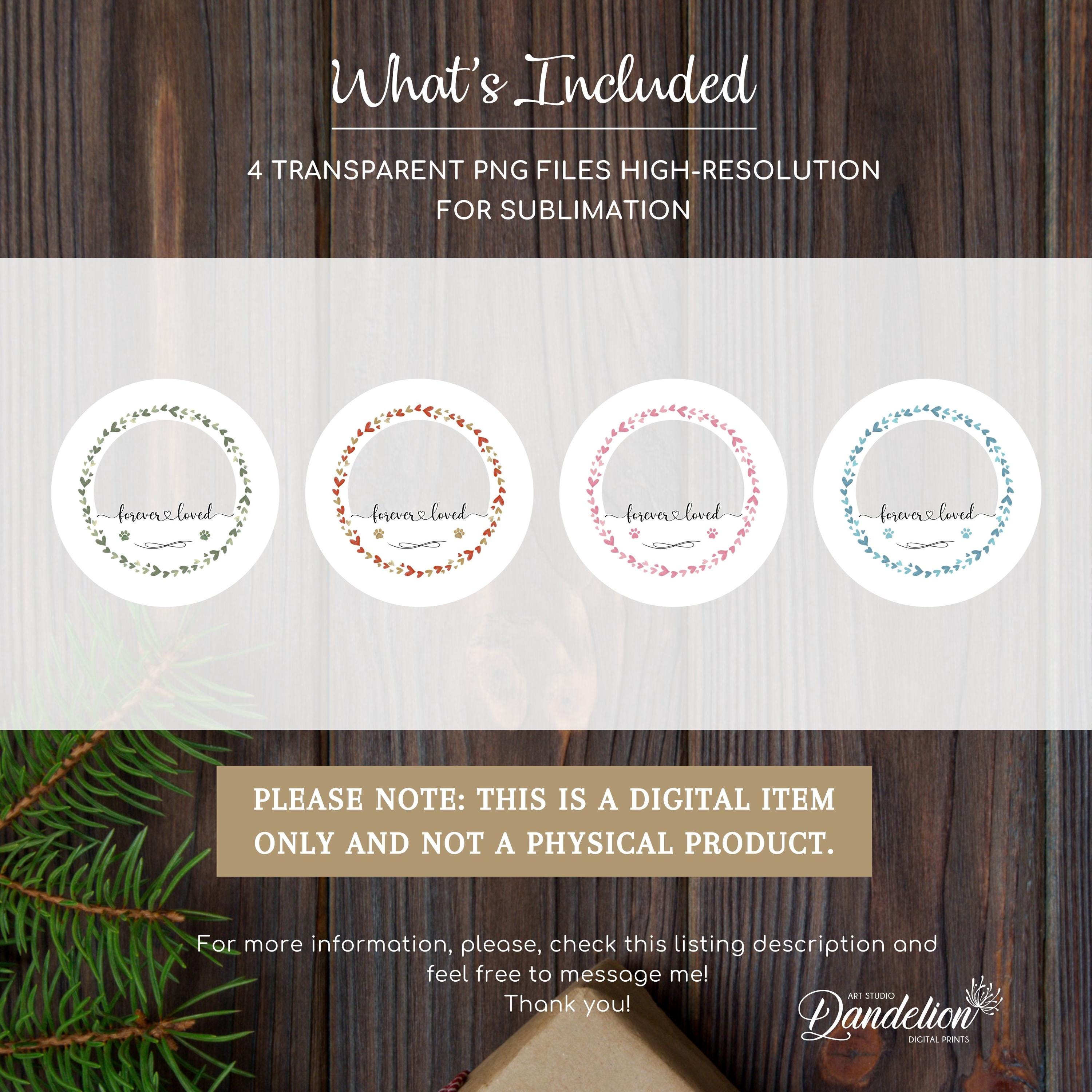 Pet Memorial PNG Bundle, Custom Photo Ornament PNG, Personalized Dog ...
