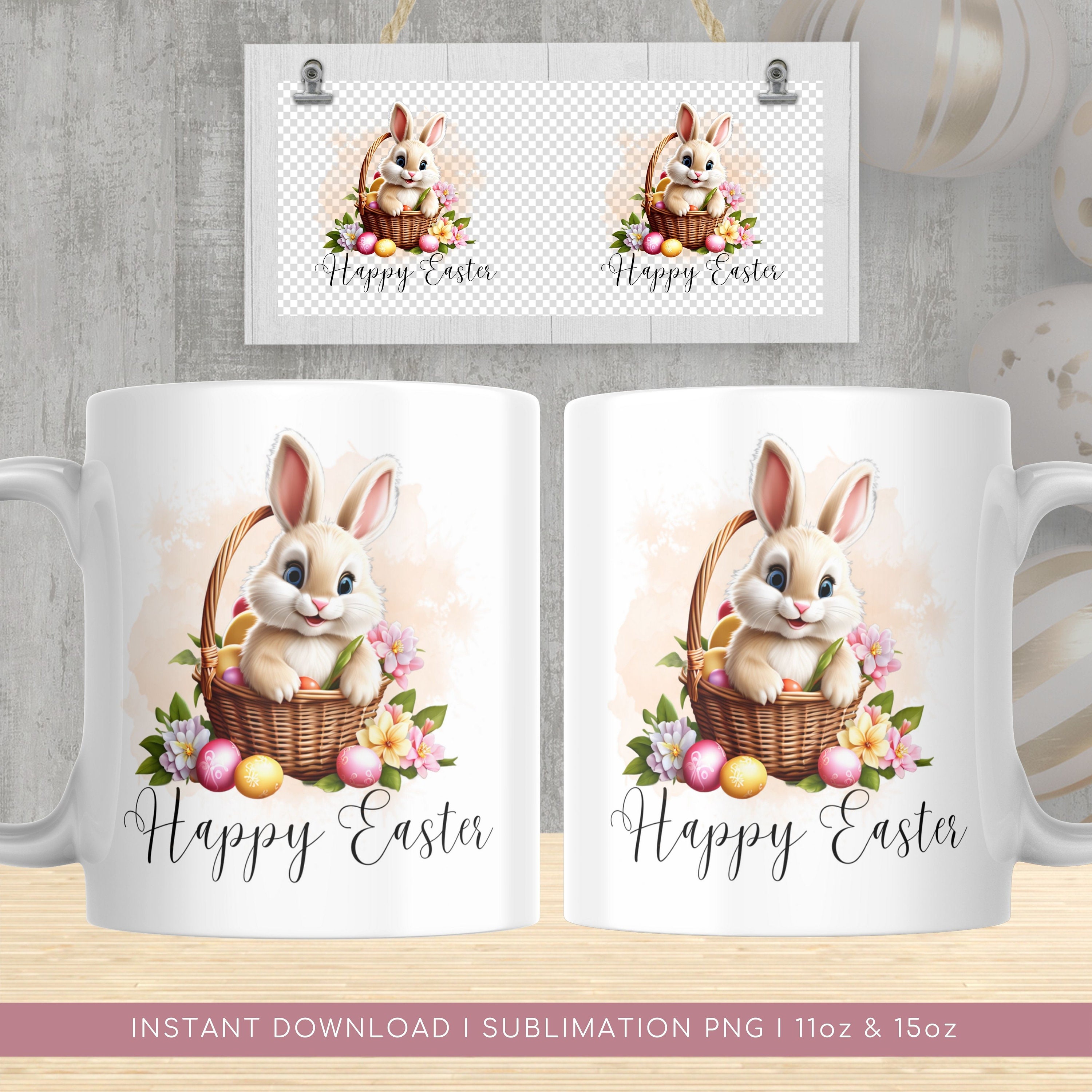 Discover Easter Bunny Mug, Happy Easter Mug