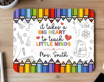 Personalized Teacher Mousepad PNG, Pencil Design (Digital Download)