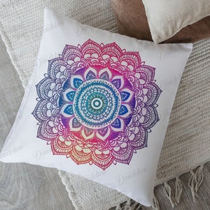 Sublimation PNG File - Mandala Art Design, Transparent PNG for Transfer.  Colorful, Beautiful, Mandala Design - Instant Download