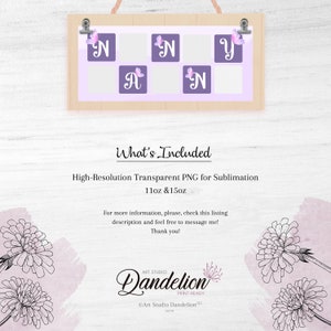 Nanny Photo Grid Floral Mug PNG, Grandmother Sublimation Digital Paper, Grandma Custom Photo Mug Gift, Nanny Butterfly Mug Transfer Wrap PNG image 4