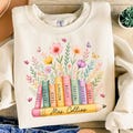 Teacher Pencil Split Name Frame PNG, Wildflower Books Sublimation Design, Editable Text. product logo