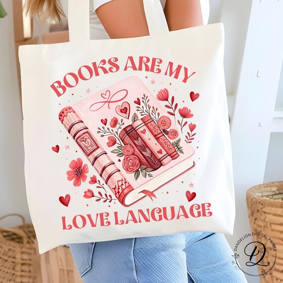 Valentine Book Lovers PNG, Floral Teacher Sublimation (Digital Download)