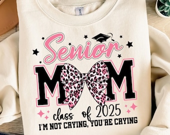 Senior Mom Leopard Graduation PNG, Proud Mama Shirt (Digital Download)