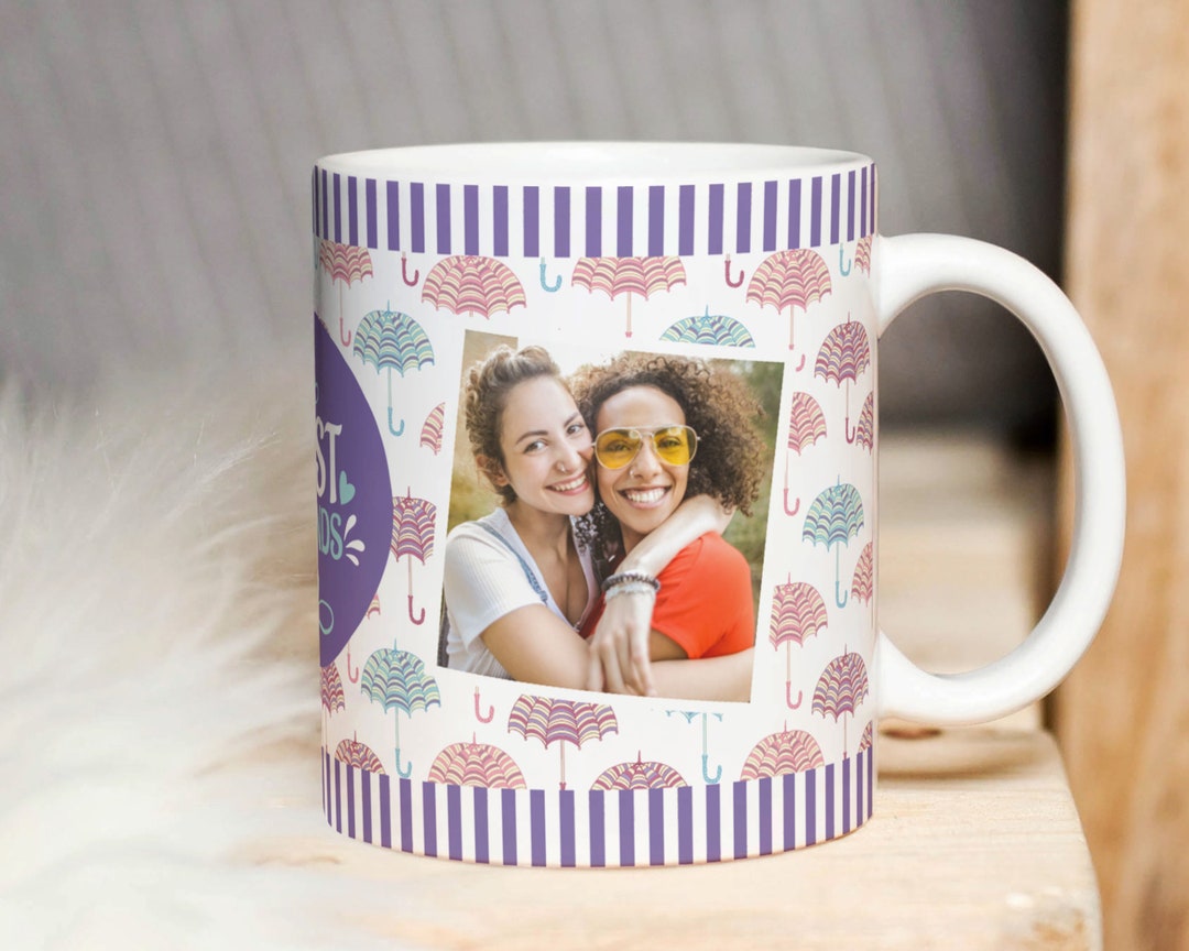 BEST Friends Photo Mug Template. Sublimation Digital Paper. Friendship
