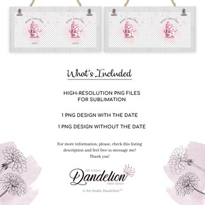 May include: Two digital designs featuring a pink snowman with a pink hat and scarf on a white wood background. The snowman is holding a sign that says "Merry Christmas 2024".