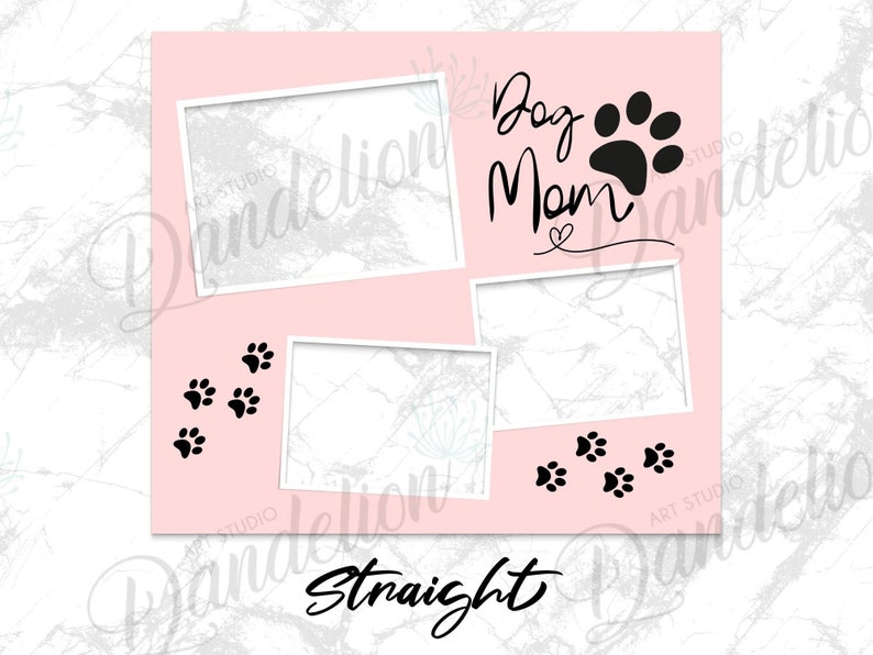 Dog Mom Photo Tumbler PNG Template, 20oz Skinny Tumbler Sublimation Design (Digital Download) image 5