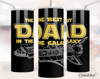 The Best Dad In The Galaxy Tumbler Wrap PNG File for Sublimation. Best Father In Galaxy, 20 oz Skinny Tumbler PNG File - Instant Download