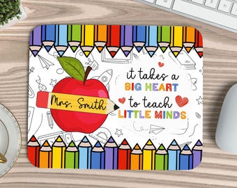 Personalized Teacher Mousepad PNG, Apple Pencil Design (Digital Download)