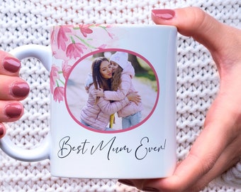 BEST MUM EVER Mug Design png template for Sublimation - Vintage Floral Mug - British Mother's Day Floral Coffee Mug png - Instant Download