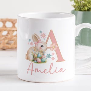 Alfabeto de Pascua PNG, Letra inicial de conejito PNG, Sublimación de letras personalizadas, Diseño de nombre personalizado para niños, Huevos de Pascua PNG, Clipart de conejo.
