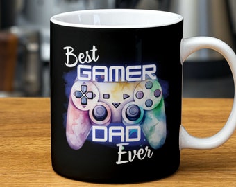 Best Gamer DAD Ever Sublimation Mug Design. Father's Day DIY Gift, Gamer Dad, Dad Gamer Gift - 11oz 15oz Mug PNG file. Instant Download