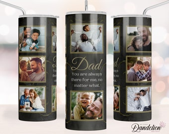 Dad Photo Tumbler Wrap PNG, Sublimation Design (Digital Download)