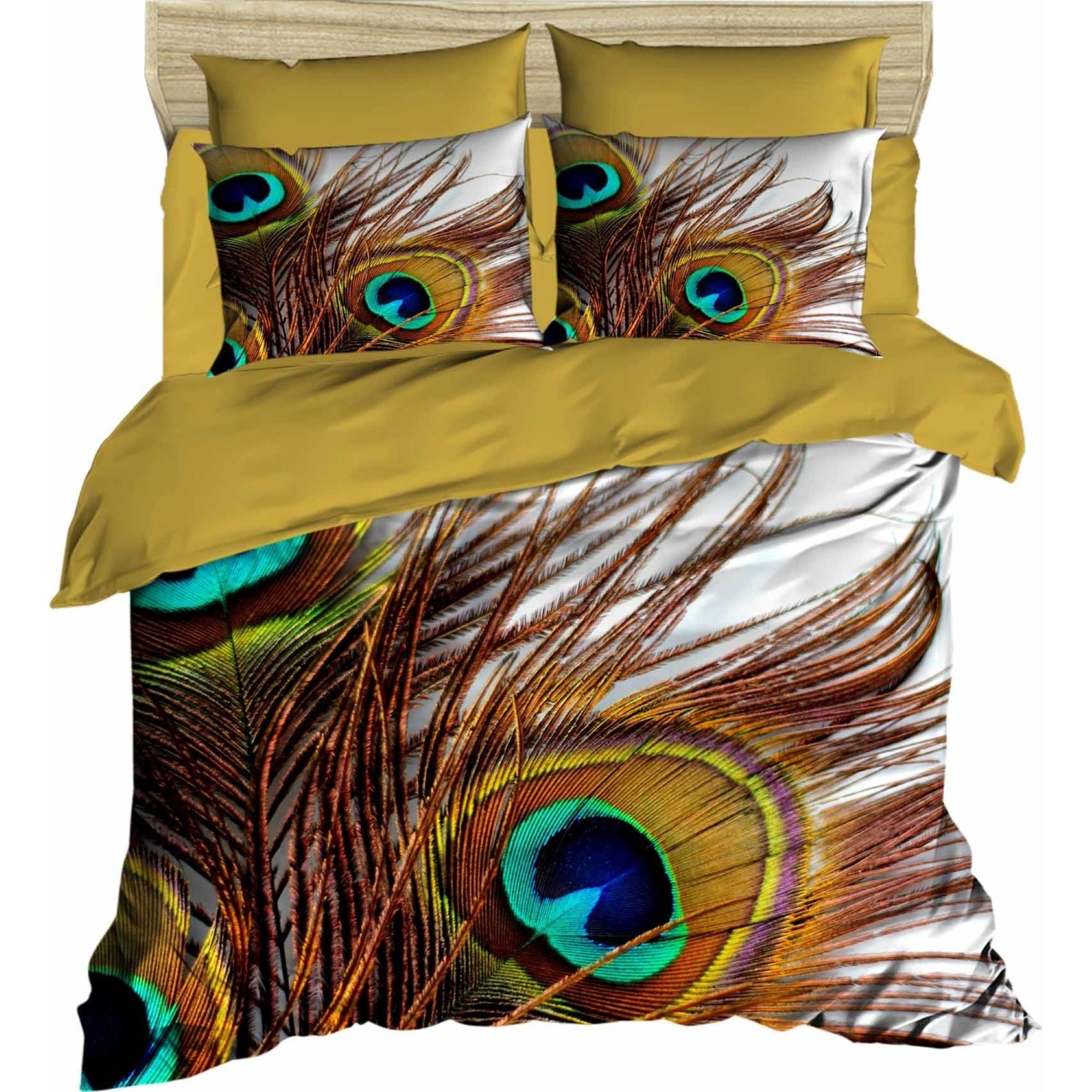 Peacock Duvet Cover King Size 100 Cotton 3D Pavos With Pillow Etsy