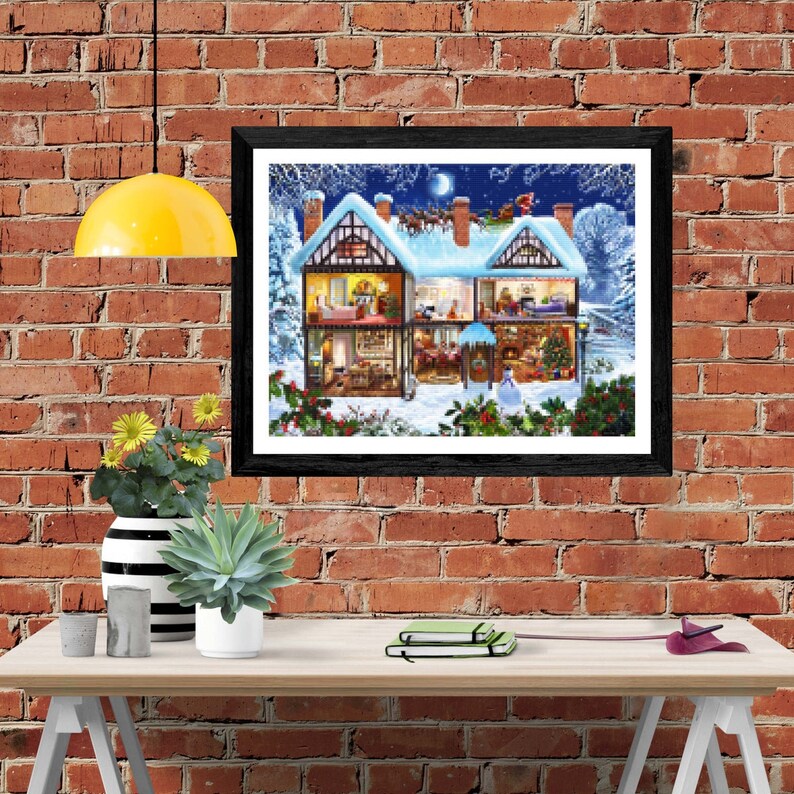 Seasons House Winter Diamond Painting Kit by Paint With Etsy