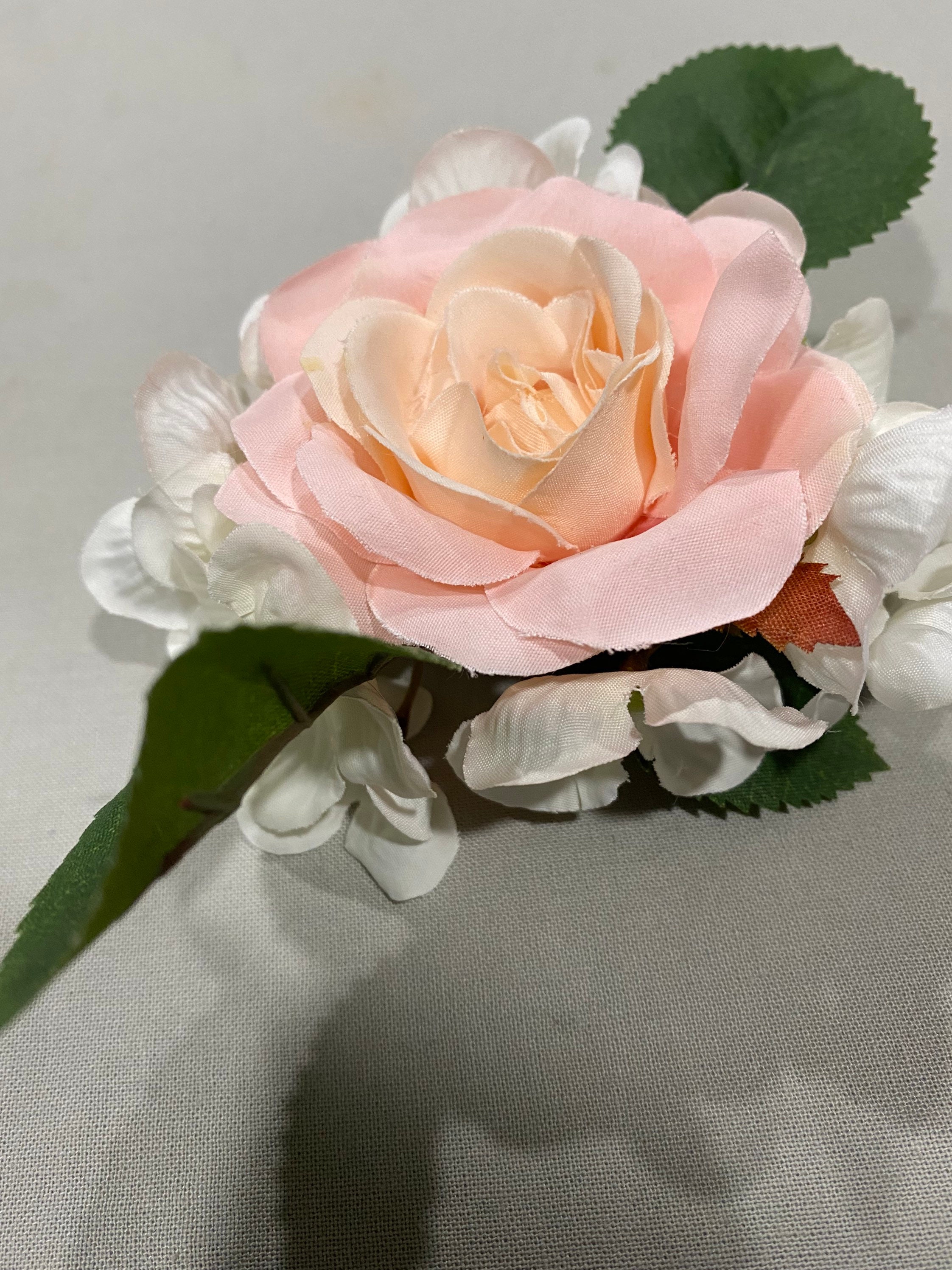 Pink rose corsage Etsy