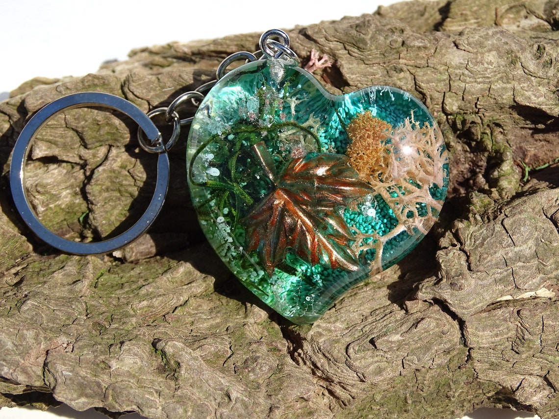 Colorful Keychain Resin Epoxy Charm Keychain Unique High Etsy