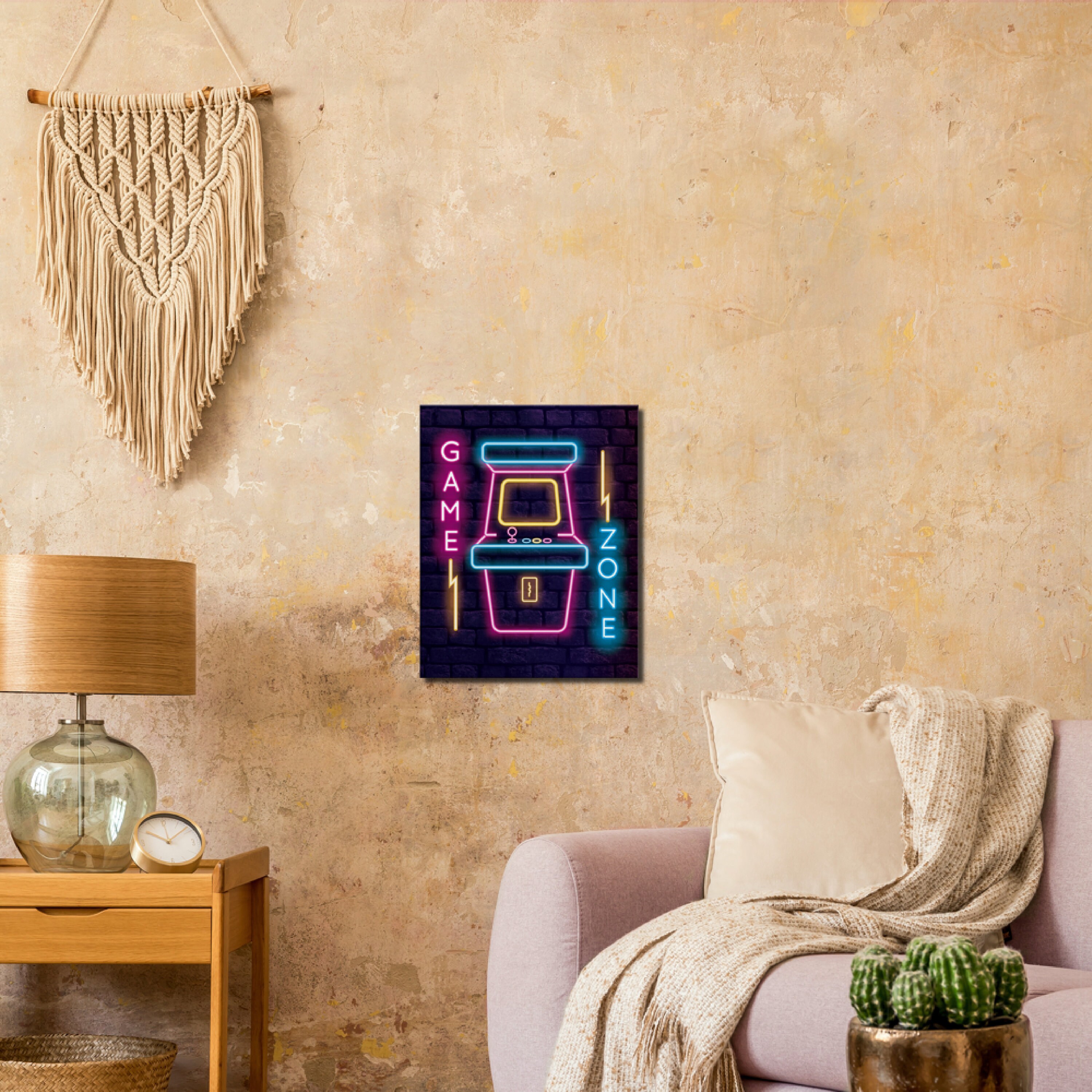 Game Zone Gaming Canvas for Gamers Arcade Play Room Etsy UK