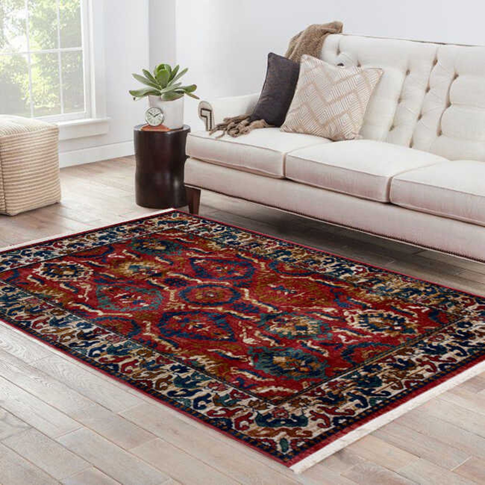 Handmade middle eastern rug made of wool thread Etsy