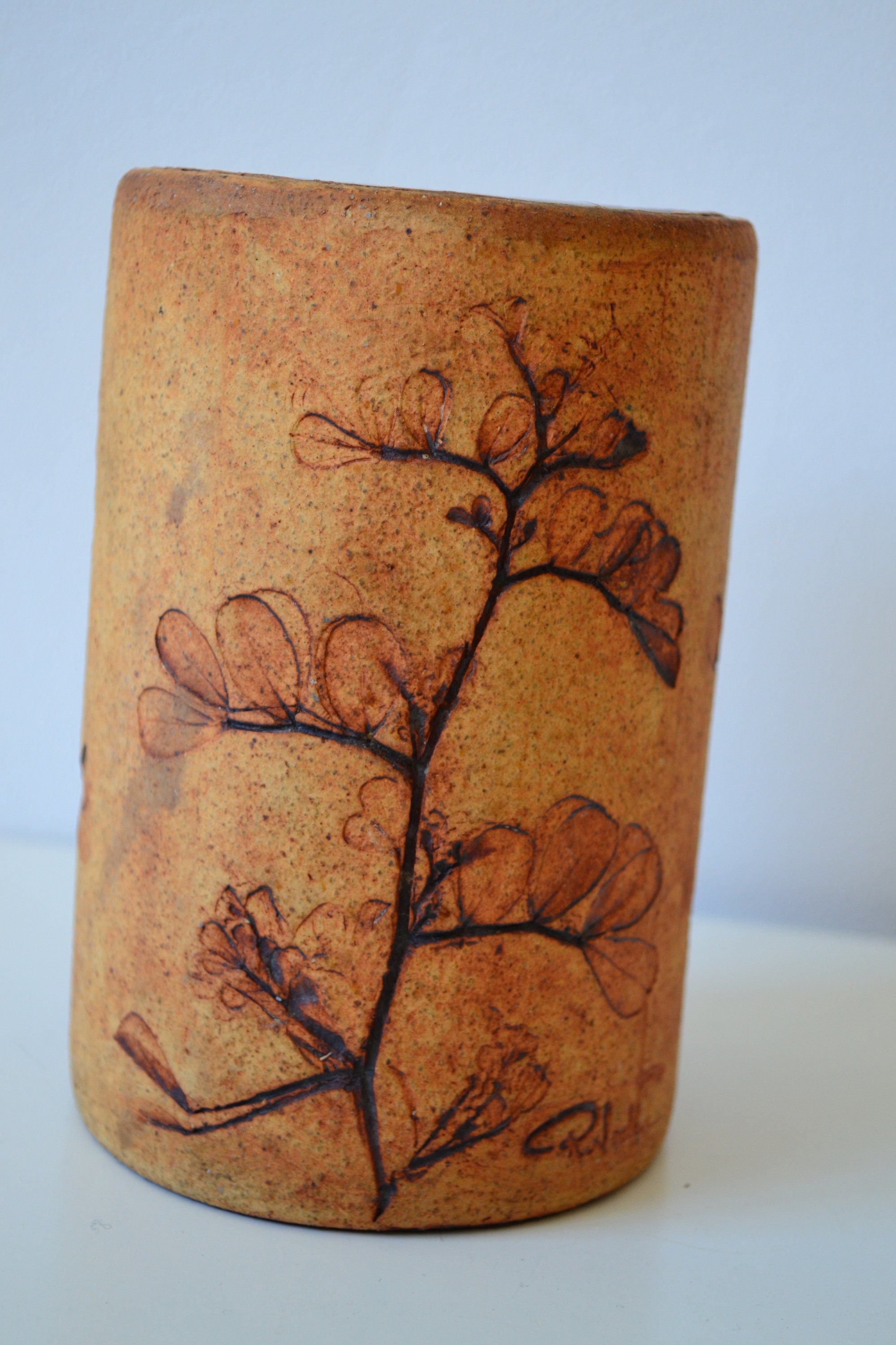 Sandstone vase Raymonde Leduc Vallauris decoration strands Etsy