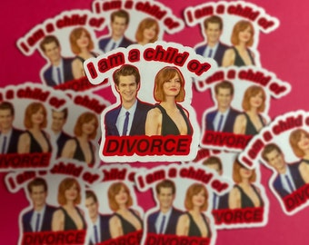 stonefield || emma stone and andrew garfield child of divorce sticker