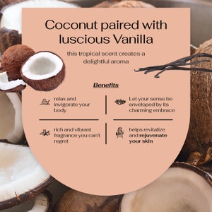 Bath and Body Gift Set For Women & Men, 10pcs Vanilla Coconut Home Spa Set with Jojoba Oil, Handmade Oatmeal Soap, Shower Gel, Bubble Bath bild 7