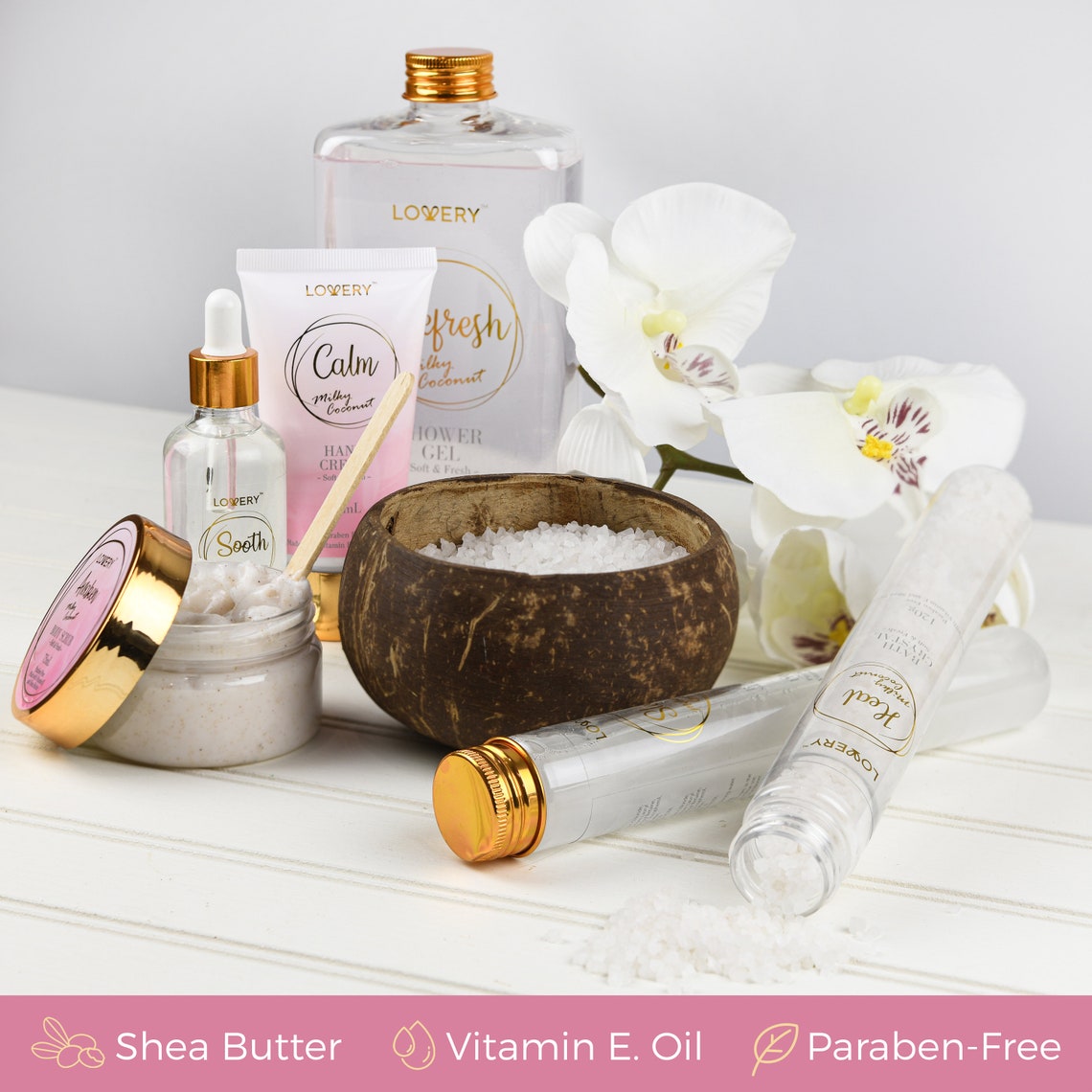 Luxury Bath Gift Set Home Spa Gift Basket with Milky Coconut Etsy.de
