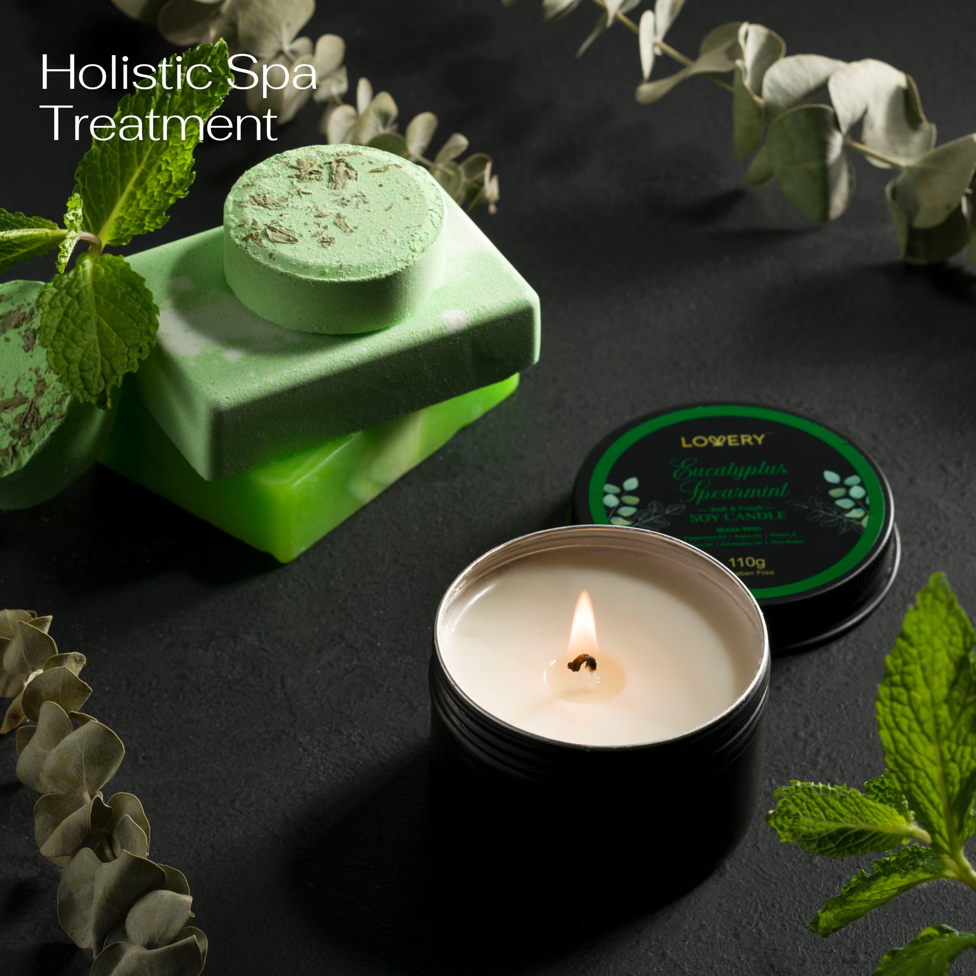 Eucalyptus Spearmint Bath Set Luxury Aromatherapy Home Spa Etsy