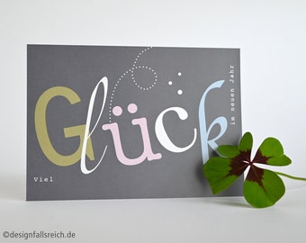 New Year's Postcard »Good Luck in the New Year«
