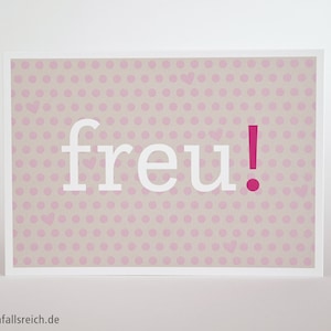 Postkarte Freude, Geburt Mädchen, Geburtstag, Einschulung, Taufe, Erfolg, fröhlich spontan