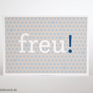 Postkarte Freude, Geburt Junge, Geburtstag, Einschulung, Taufe, Erfolg, fröhlich spontan