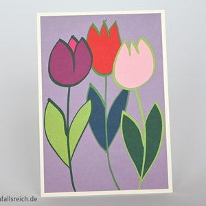 Postkarte Tulpen, Frühling, Muttertag, Ostern, Gartenfest