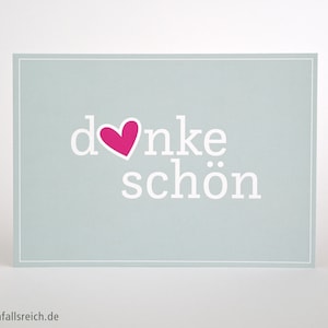 Postkarte Dankeschön, mit Herz, Geschenkkarte, Danke für Hilfe und Unterstützung, Dankbarkeit