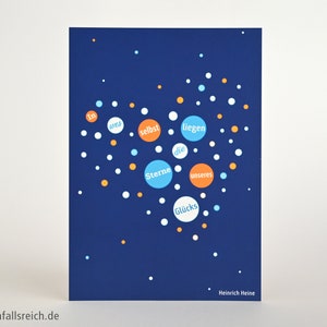 Postkarte Spruch, Glück, eigene Stärke, Motivation, Lyrik